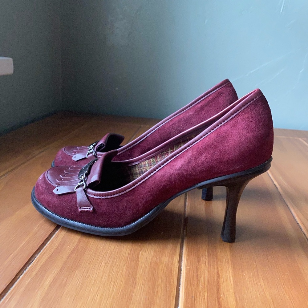 Gianni Bini heels, Penny loafer style, 3” heels, maroon, size 7 - Picture 8 of 16